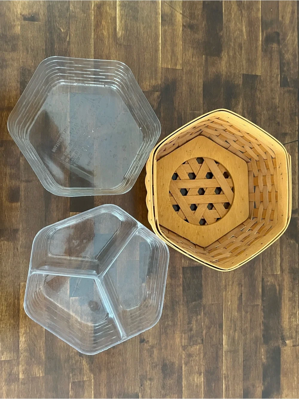 Longaberger hexagonal woven
